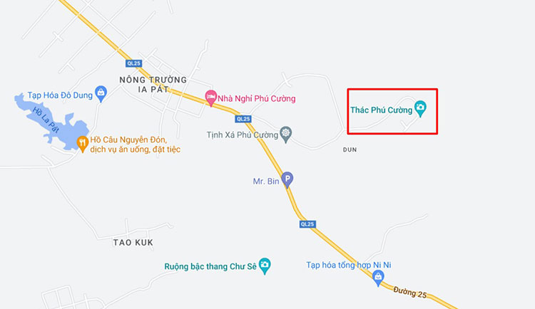 Đường đi và phương tiện di chuyển đến thác Phú Cường